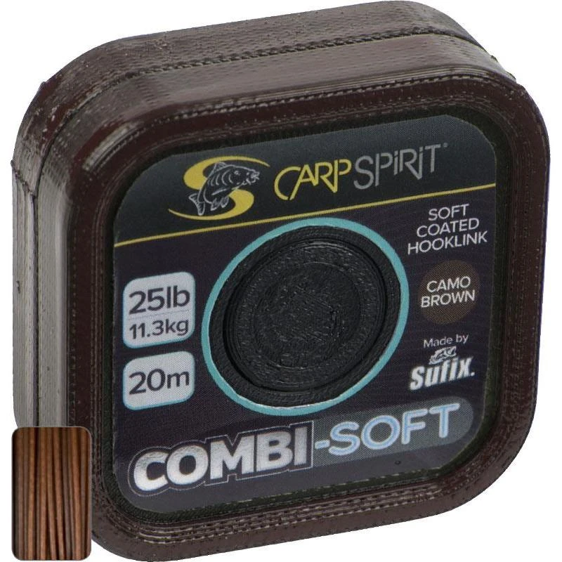 TRESSE A BAS DE LIGNE CARP SPIRIT COMBI SOFT BROWN - 20M