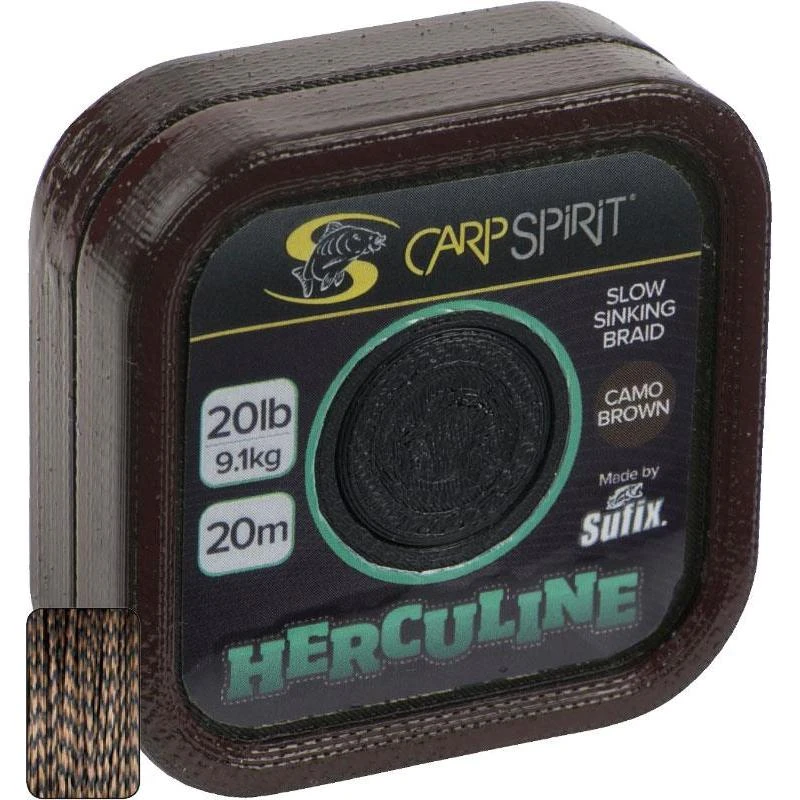 TRESSE A BAS DE LIGNE CARP SPIRIT HERCULINE BROWN - 20M