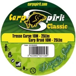 TRESSE A BAS DE LIGNE CARPE CARP SPIRIT CLASSIC