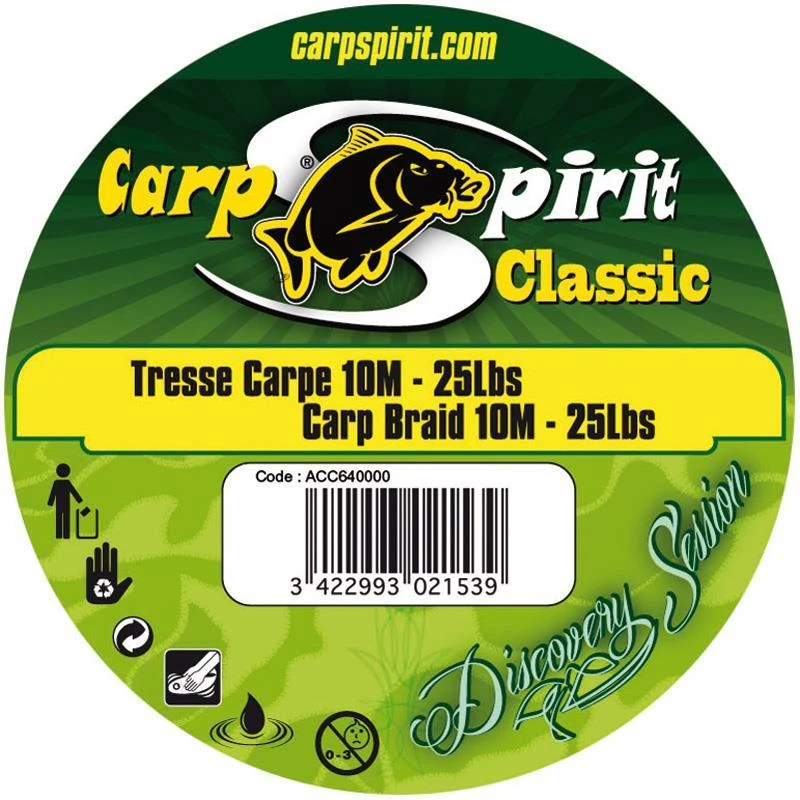 TRESSE A BAS DE LIGNE CARPE CARP SPIRIT CLASSIC